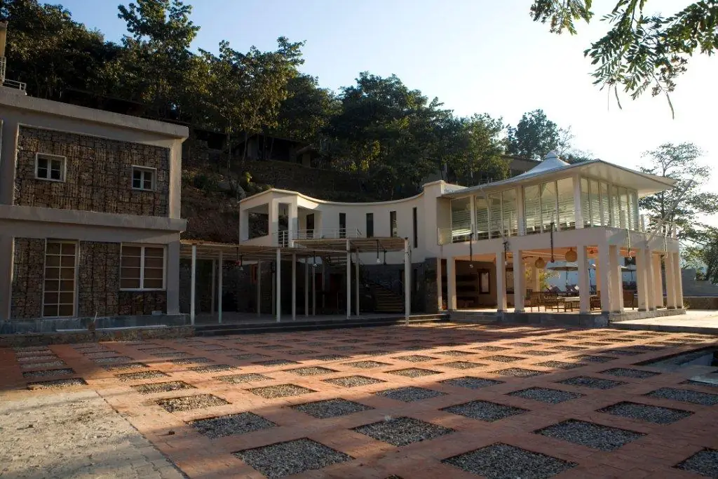 The White Water Cafe building at Atali Ganga nearing completion before opening