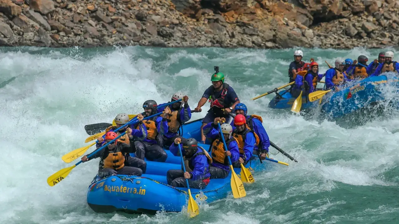 Aquaterra rafting guides on the Ganga